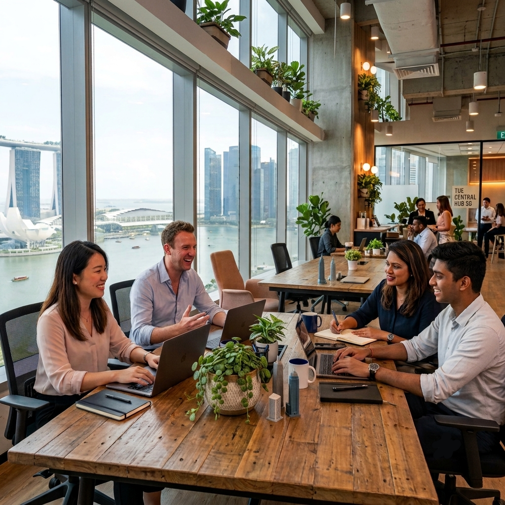 Singapore CBD skyline from International Plaza, Tanjong Pagar &mdash; home of Vantage Office